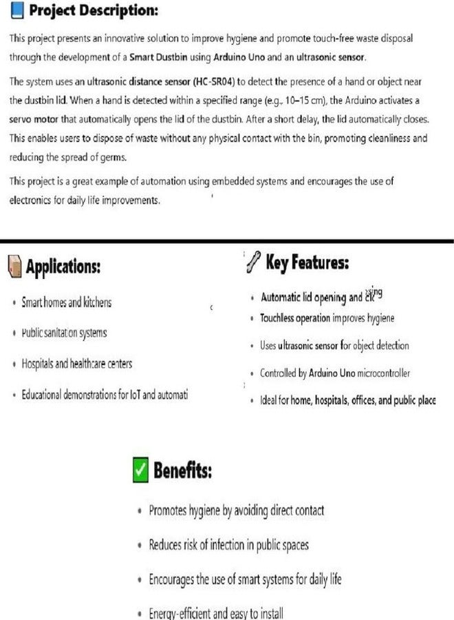 ESPtronics صندوق نفايات ذكي من إي إس بترونيكس مزود بمستشعر فوق صوتي، نموذج إلكتروني مبرمج مسبقًا، مشروع علمي للطلاب في المدارس - Image 4